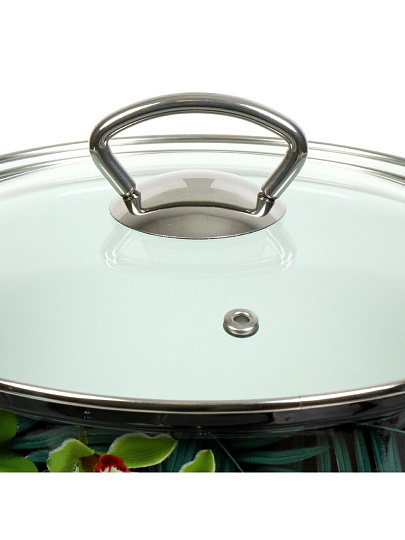 Набор посуды эмалированная сталь, 3 предмета, кастрюли 2.4,3.4,5 л, индукция, Керченский металлургический завод, Тропическая ночь-5-1-Элит