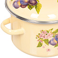 Кастрюля эмалированная сталь, 2 л, с крышкой, крышка сталь, цилиндрическая, Сибирские товары, Сливовый, 3MD161M, индукция - фото 3