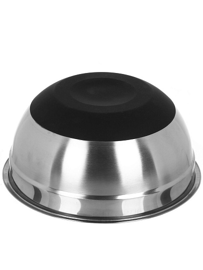 Салатник нержавеющая сталь, круглый, 28х10 см, с силиконовым дном, Y4-4937-2