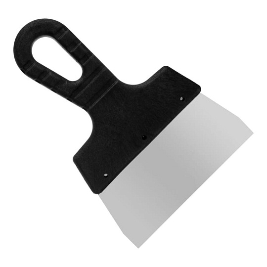 Шпатель фасадный, нержавеющая сталь, 150 мм, прямой, рукоятка пластик, Мастер, 12-5-150