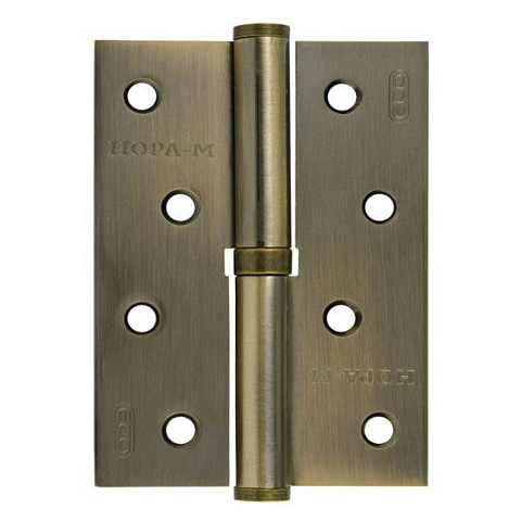 Петля для деревянных дверей, Нора-М, 100х70х2.5 мм, левая, 750-ECO, 15440, бронза