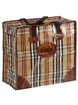 Сумка хозяйственная 40х20 см, с молнией, с рисунком, №1