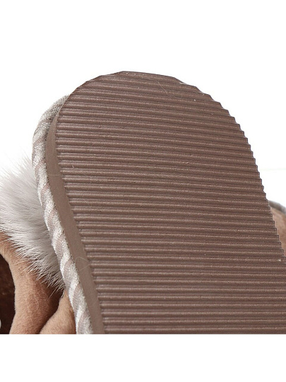 Тапки для женщин, полиэстер, в ассортименте, р. 37, закрытые, Помпон, 3285W-CH-C