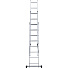 Лестница приставная, 3 секции, 8 ступеней, алюминий, 2 м, 150 кг, NV 1230, 1230308 - фото 11