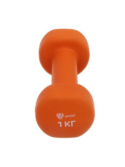 Гантель 1 кг, металл, неопреновое покрытие, By Sport, 089-032