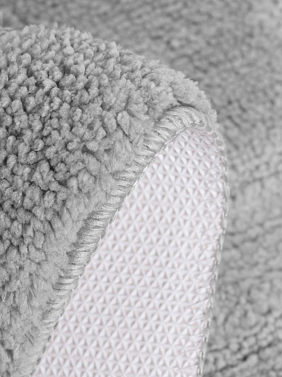 Набор ковриков для ванной и туалета, 2 шт, 0.5х0.8, 0.4х0.5 м, полиэстер, серый, Silvano, Контур, Y4-11489