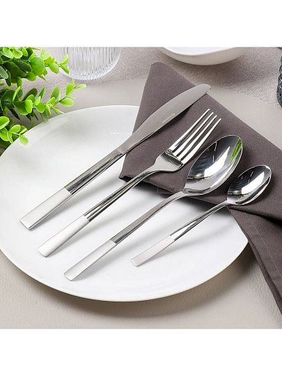 Ложка нержавеющая сталь, 3 предмета, чайная, Daniks, Alta