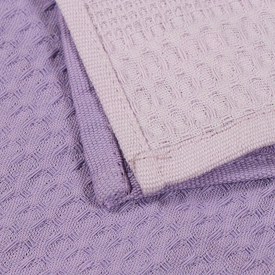 Набор полотенец кухонных 2 шт, 40х60 см, вафельный, Bella Carine, Лаванда, лавандовый, фиолетовый, Турция, FTS-P2-2