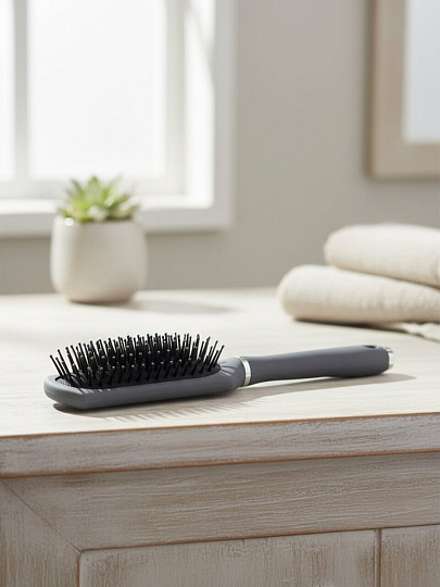 Расческа для волос массажная, узкая, графит, Studio style, 844164-4549
