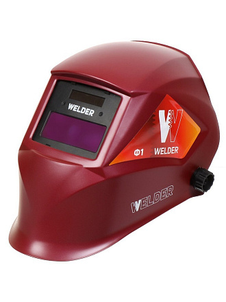 Маска сварочная хамелеон, автозатемнение, Welder, Pro Ф1, 3-11 DIN, 90х35 мм, бургунди, WDP-Ф1СБ-П