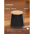 Банка для сыпучих продуктов, керамика, 0.5 л, 8.7х10.2х10.5 см, с крышкой, Черная, Y4-5035 - фото 9