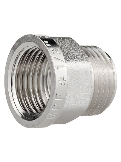 Переходник под прокладку, 1/2, с ребордой, внутренняя/наружная, для гибкой подводки, индивидуальная упаковка, MPF