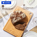 Доска разделочная бамбук, 39х25х1.5 см, прямоугольная, Daniks, CB35439B