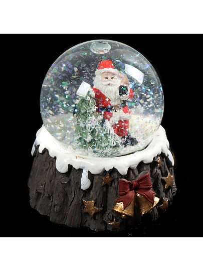 Фигурка декоративная Шар водяной со снегом, 7х7х9 см, с подсветкой, Y4-4232