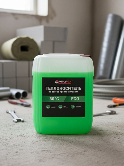 Теплоноситель для систем отопления, пропиленгликоль, 20 кг, не горюч, ECO-30, Valfex