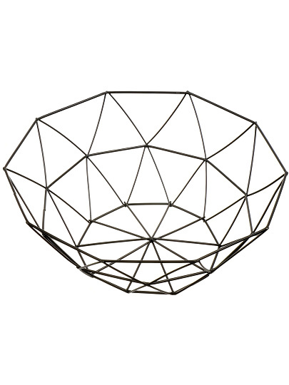 Ваза для фруктов, металл, 27х11 см, Y4-4941, черная