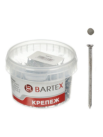 Гвоздь строительный, диаметр 2х40 мм, 0.3 кг, в банке, Bartex
