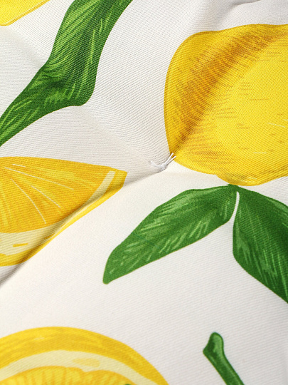 Сиденье мягкое 100% хлопок, 40х40 см, с завязками, Silvano, Лимоны