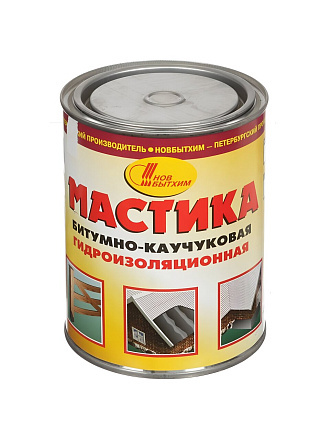 Мастика НовБытХим, битумно-каучуковая, клеящая, 1 л