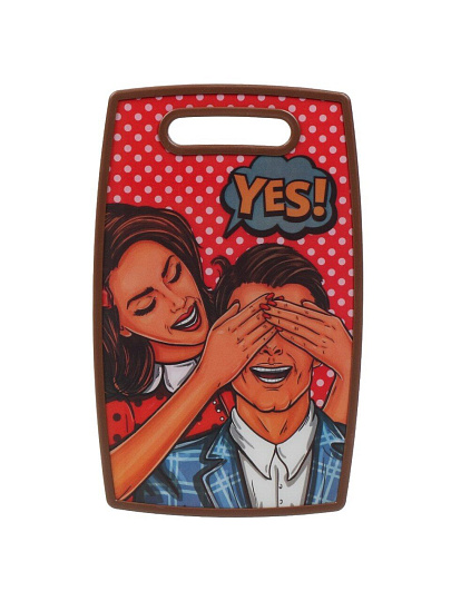 Доска разделочная пластик, 23х37, 30х20 см, 2 шт, в ассортименте, прямоугольная, Y4-8680