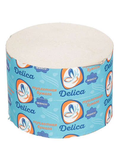 Туалетная бумага Delika, Макси, 1 слой, 67 м