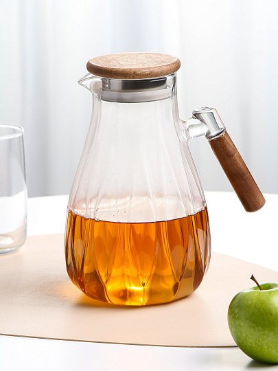 Кувшин боросиликатное стекло, 1.8 л, с крышкой, Y4-11031, прозрачный