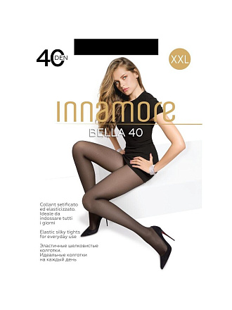 Колготки Innamore, Bella, 40 DEN, р. 6, nero/черные, с шортиками и прозрачным мыском