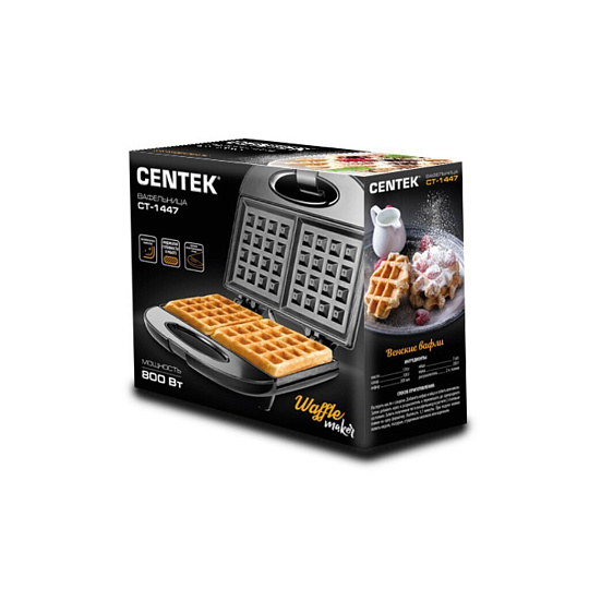 Вафельница Centek, CT-1447, 800 Вт, антипригарное покрытие