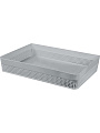 Корзина 4.3 л, 33.7х24х6 см, прямоугольная, пластик, серый шторм, Plast team, Oslo