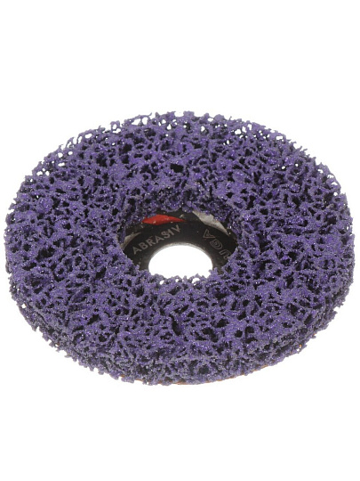 Круг шлифовальный LugaAbrasiv, корал-флис, диаметр 125 мм, посадочный диаметр 22.23 мм, зернистость 80, фиолетовый, коралловый, жесткий
