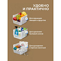 Корзина для хранения, 10 л, 25х29.4х18 см, прямоугольная, пластик, белая, Violet, Лофт, 850006 - фото 3