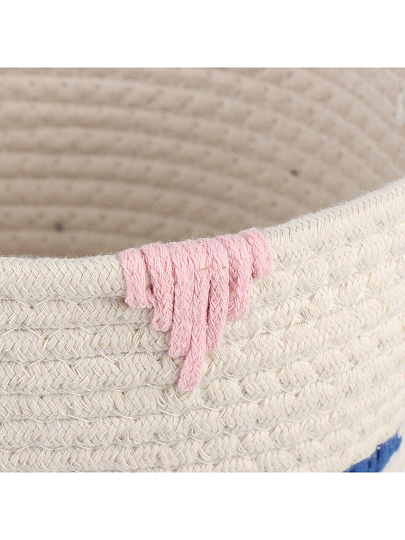 Корзина 32х24 см, круглая, плетеная, хлопок, Y4-8344