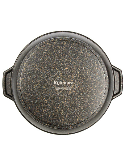 Кастрюля-жаровня алюминий, антипригарное покрытие, 4 л, крышка стекло, Kukmara, Granit Ultra Induction original, жгои41а, индукция
