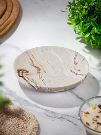 Мыльница настольная, Бони, полистоун, 13x9x2.5 см, BRE0508BA-SD