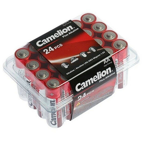 Батарейка Camelion, ААА (LR03, 24A), Alkaline Plus, щелочная, 1.5 В, коробка, 24 шт, 7615