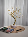 Фигурка декоративная полимер, Дерево, с подсветкой, 72 лампы, теплый белый свет, работа от USB или 3АА, Y4-9540