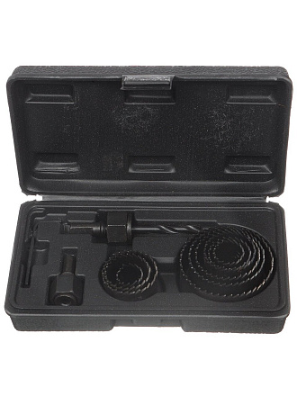 Набор сверл по дереву, 9 шт, кольцевые, Haisser, 19-64 мм, 12 предметов, HS100313