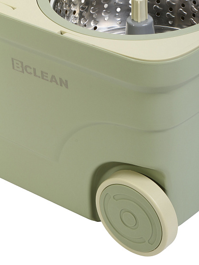 Набор для уборки, ведро с вращающимся отжимом и швабра, Bclean, A260018