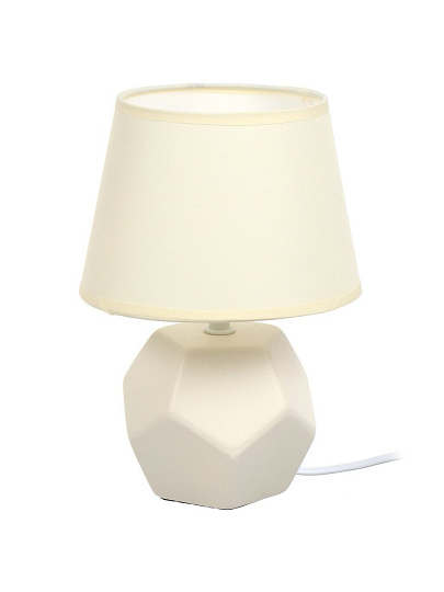 Светильник настольный E14, светло-кремовый, абажур бежевый, RL-TL012