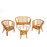Мебель садовая Багама 01/16 NEW К (стол, диван, кресло 2 шт), цвет коньяк с подушками из рогожки - фото 2