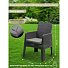 Мебель садовая Green Days, Relax, графит, стол, 90х90х76 см, 4 кресла, подушка серая, 120 кг - фото 14