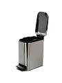 Контейнер для мусора нержавеющая сталь, 6 л, прямоугольный, педаль, Y4-8667 - фото 7