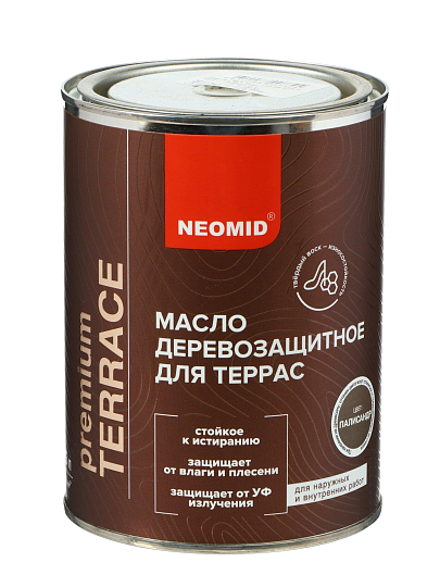 Масло Neomid, деревозащитное, для террас, палисандр, 0.75 л