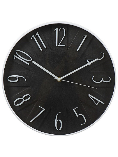 Часы настенные, 30 см, круглые, пластик, стекло, Y6-6064