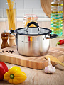Кастрюля нержавеющая сталь, 3.7 л, крышка стекло, Daniks, Орландо, GS-01435-20CA, индукция - фото 7