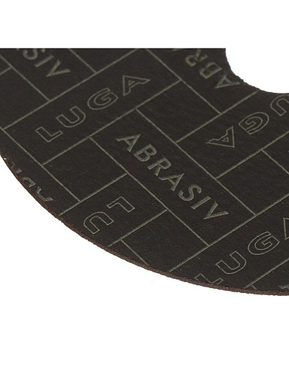 Круг отрезной по металлу, LugaAbrasiv, Long life, BF WA, диаметр 125х0.8 мм, посадочный диаметр 22.23 мм, зернистость A60, S 80 м/с