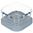 Набор посуды жаропрочной стекло, 3 шт, 0.65, 0.2, 0.2 л, прямоугольный, с крышкой, Daniks, HSFA-001 - фото 6