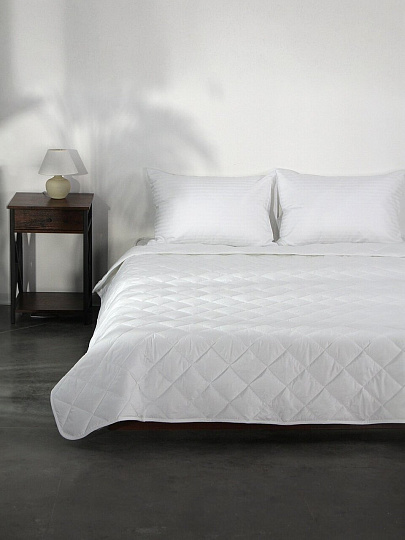 Одеяло евро, 200х220 см, Лебяжий пух, волокно полиэфирное, 180 г/м2, облегченное, чехол 100% хлопок, Silvano