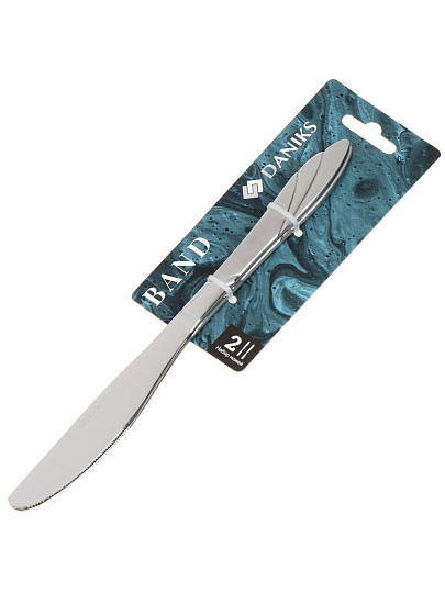 Нож нержавеющая сталь, 2 предмета, столовый, Daniks, Band