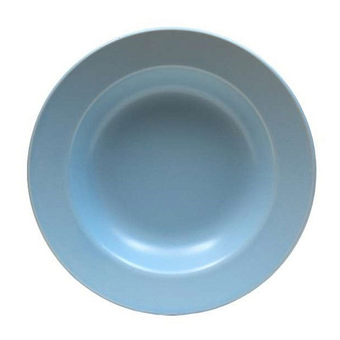 Тарелка суповая, керамика, 22 см, круглая, HX960103, голубая